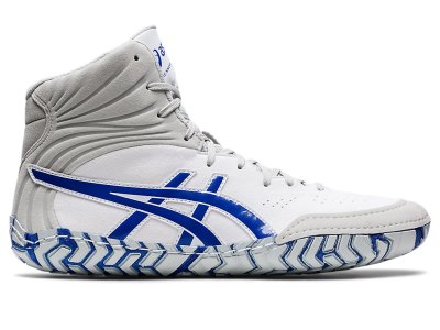 Asics Aggressor 5 Güreş Ayakkabısı Erkek Beyaz Mavi | TR2576-016
