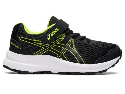 Asics Contend 7 Koşu Ayakkabısı Çocuk Siyah Yeşil | TR1548-094