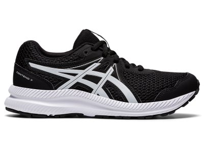 Asics Contend 7 Koşu Ayakkabısı Çocuk Siyah Beyaz | TR3127-666