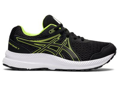 Asics Contend 7 Koşu Ayakkabısı Çocuk Siyah Yeşil | TR7198-101