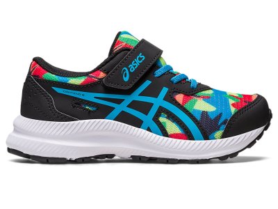 Asics Contend 8 Sports Ayakkabı Çocuk Siyah Mavi | TR7286-346
