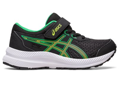 Asics Contend 8 Sports Ayakkabı Çocuk Siyah Açık Yeşil | TR7985-299