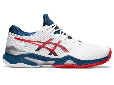 Asics Court FF 2 Clay Tenis Ayakkabısı Erkek Beyaz Mavi | TR8318-035