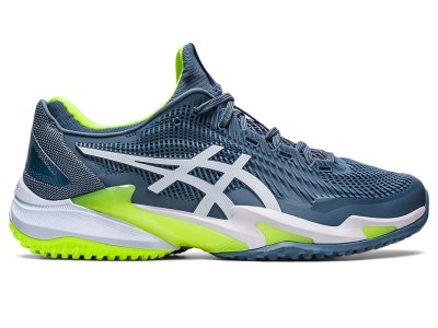 Asics Court FF 3 OC Tenis Ayakkabısı Erkek Gri Mavi Beyaz | TR5967-751