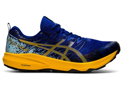 Asics Fuji Lite 2 Patika Koşu Ayakkabısı Erkek Mavi Turuncu Çiçekli | TR6910-655