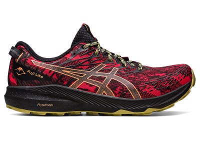 Asics Fuji Lite 3 Patika Koşu Ayakkabısı Erkek Kırmızı Siyah | TR2966-450
