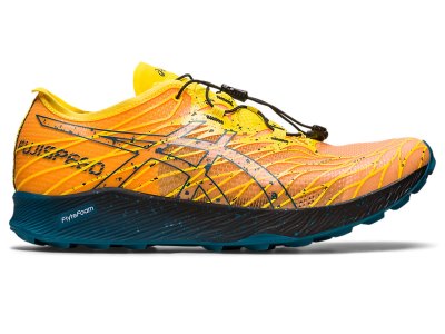 Asics Fujispeed Patika Koşu Ayakkabısı Erkek Altın Sarı Turkuaz | TR6137-594