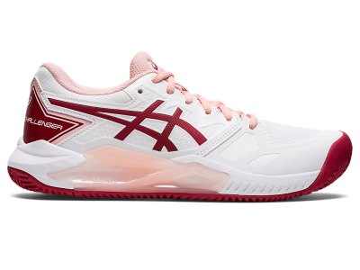 Asics Gel-challenger 13 Clay Tenis Ayakkabısı Kadın Beyaz Koyu Kırmızı | TR4645-891