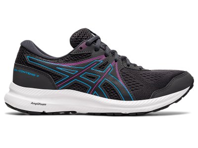 Asics Gel-contend 7 Koşu Ayakkabısı Kadın Koyu Gri Açık Turkuaz | TR0499-939