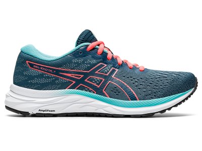 Asics Gel-eXCite 7 Koşu Ayakkabısı Kadın Mavi Turuncu Kırmızı | TR4675-070