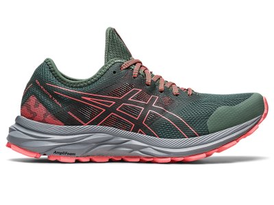Asics Gel-eXCite Yürüyüş Koşu Ayakkabısı Kadın Koyu Yeşil Mercan | TR5226-038