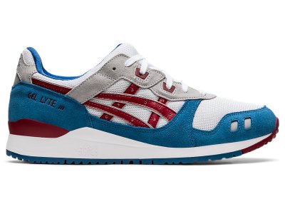 Asics Gel-lyte III OG Spor Ayakkabı Erkek Mavi Koyu Kırmızı | TR1506-471