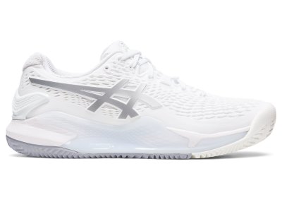 Asics Gel-resolution 9 Clay Tenis Ayakkabısı Kadın Beyaz Gümüş | TR1275-778