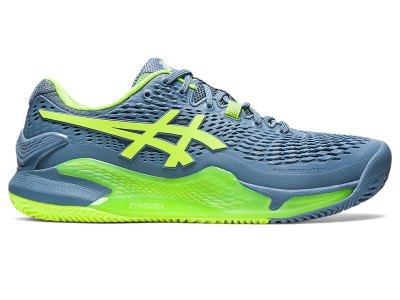 Asics Gel-resolution 9 Clay Tenis Ayakkabısı Erkek Gri Mavi Yeşil | TR4194-716