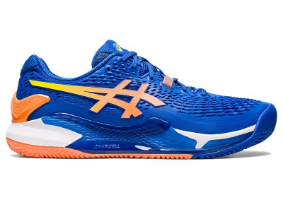Asics Gel-resolution 9 Clay Tenis Ayakkabısı Erkek Mavi Turuncu | TR7124-706
