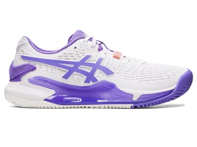 Asics Gel-resolution 9 Clay Tenis Ayakkabısı Kadın Beyaz Mor | TR9137-756