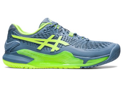 Asics Gel-resolution 9 Tenis Ayakkabısı Erkek Gri Mavi Yeşil | TR7032-755
