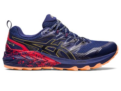 Asics Gel-trabuco Terra Patika Koşu Ayakkabısı Erkek Indigo Mavi Zeytin Yeşili | TR5148-647