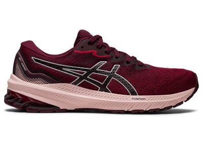 Asics Gt-1000 11 Koşu Ayakkabısı Kadın Koyu Kırmızı Gümüş | TR6876-280