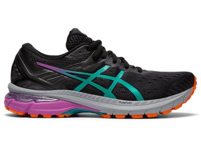 Asics Gt-2000 9 Yürüyüş Patika Koşu Ayakkabısı Kadın Siyah Koyu Turkuaz | TR9395-643