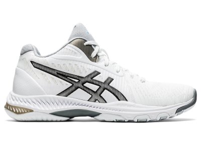 Asics Netburner Ballistic FF MT 2 Voleybol Ayakkabısı Kadın Beyaz Siyah | TR6158-251