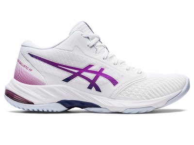Asics Netburner Ballistic FF MT 3 Voleybol Ayakkabısı Kadın Beyaz Mor | TR0192-594