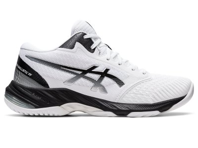 Asics Netburner Ballistic FF MT 3 Voleybol Ayakkabısı Erkek Beyaz Siyah | TR6144-963