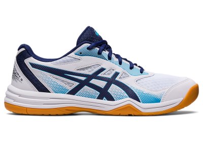Asics Upcourt 5 Voleybol Ayakkabısı Erkek Beyaz Indigo Mavi | TR7700-610